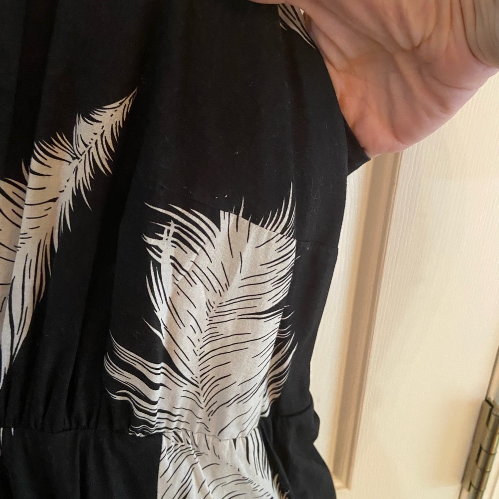 ⭐️2/30$ Lane Bryant Cotton Fit and Flare Dress with Feather Print and POCKETS! - Picture 4 of 11
